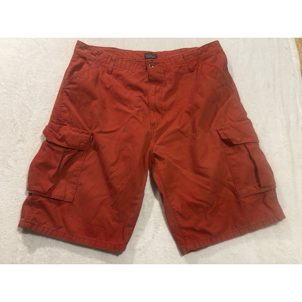 Levi's Cargo Shorts Mens 42‎ Red Orange Utility Outdoor Fishing Hiking Summer